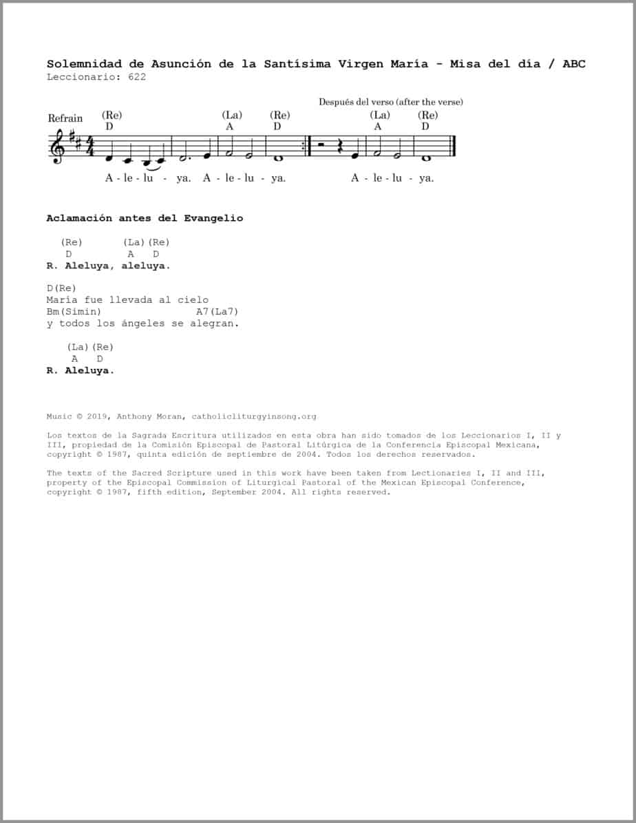Solemnidad de Asunción de la Santísima Virgen María - Misa del día - Salmo 44 - De pie, a tu derecha, está la reina - Image 3