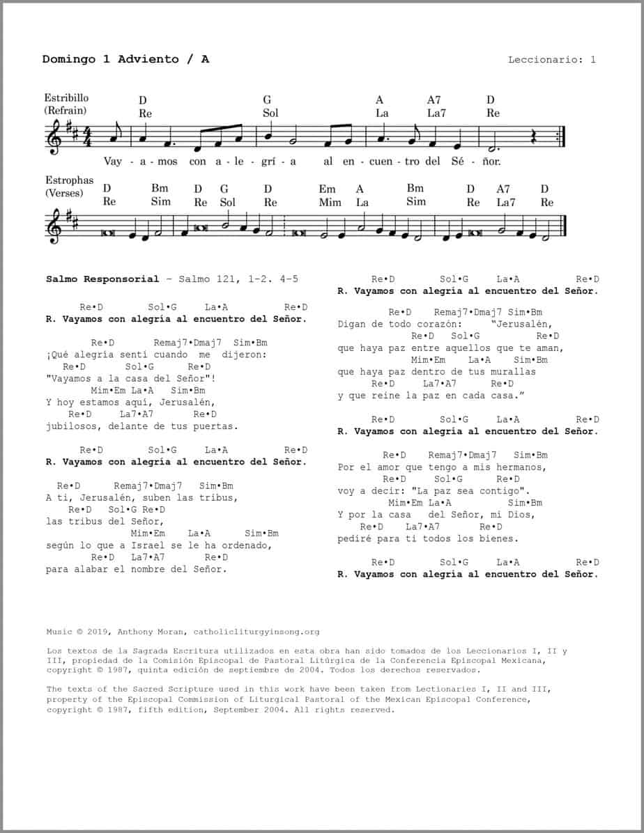 Domingo 1 Adviento A - Salmo 121 - Vayamos con alegría al encuentro del Señor - Image 2