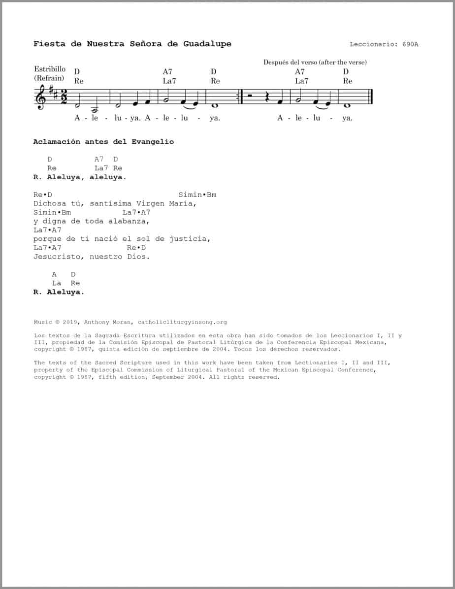 Fiesta de Nuestra Señora de Guadalupe - Salmo Judith 13 - Tú eres la honra de nuestro pueblo - Image 3