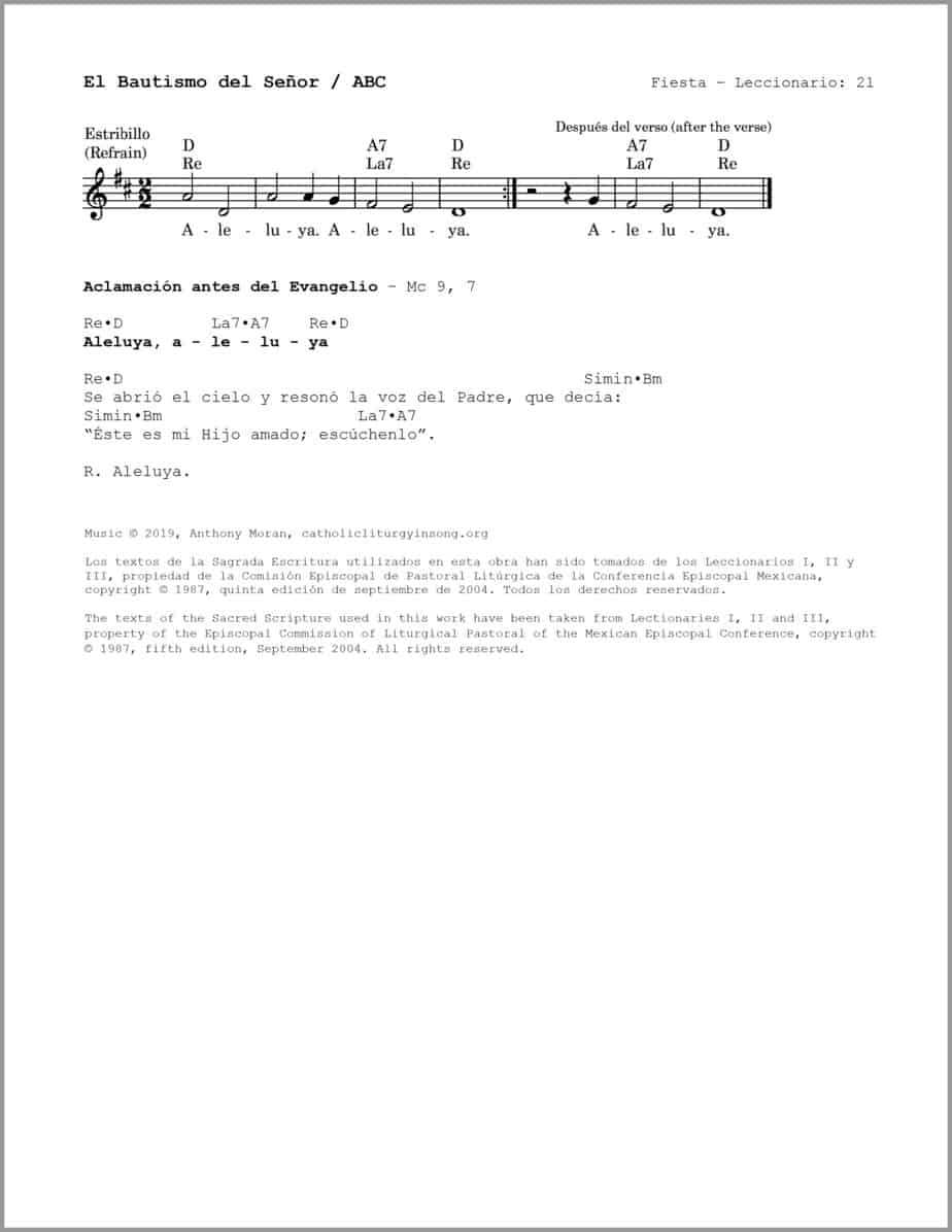 El Bautismo del Señor ABC - Salmo 28 - Te alabamos, Señor - Image 3