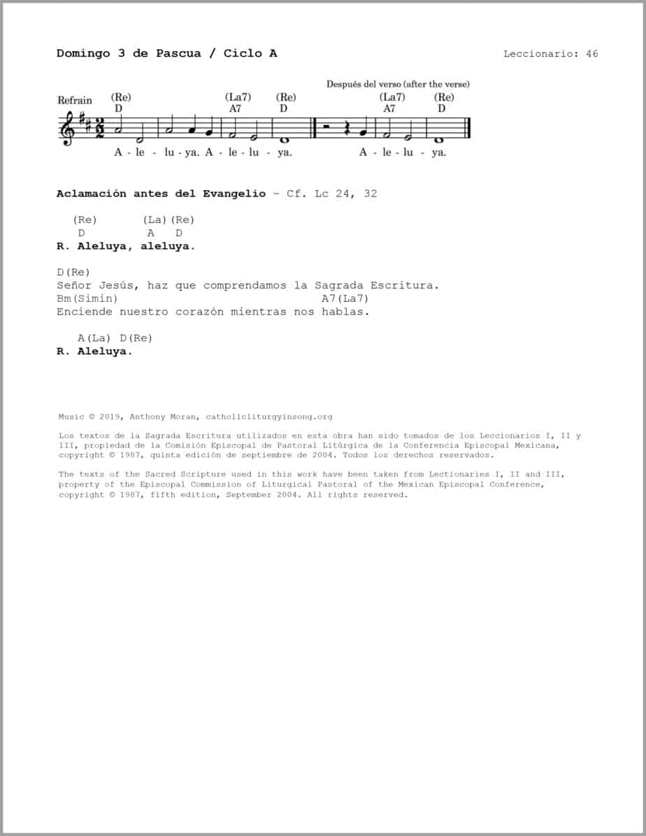 Domingo 3 de Pascua A - Salmo 15 - Enséñanos, Señor, el camino de la vida - Image 3