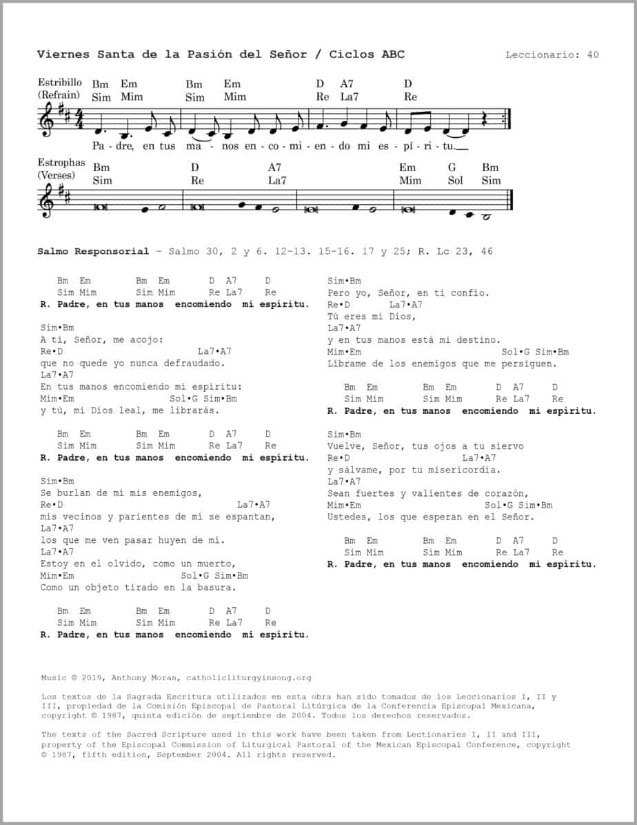 Viernes Santo de la Pasión del Señor ABC - Salmo 30 - Padre, en tus manos encomiendo mi espíritu - Image 2