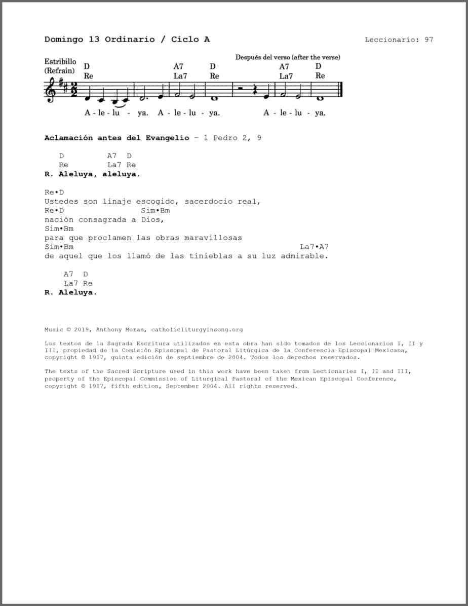 Domingo 13 Ordinario A - Salmo 88 - Proclamaré sin cesar la misericordia del Señor - Image 3