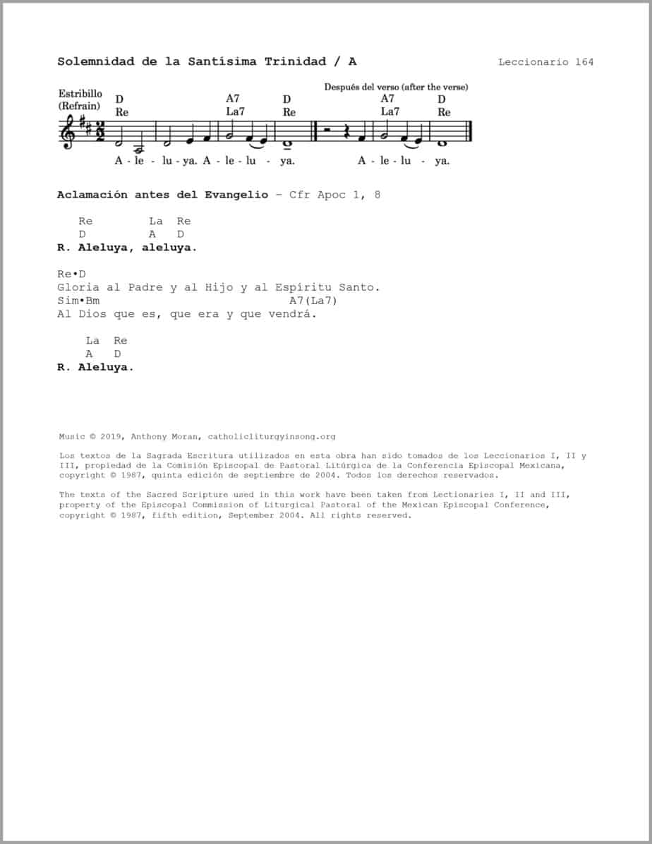 Solemnidad de la Santísima Trinidad A - Daniel 3 - Bendito seas, Señor, para siempre - Image 3