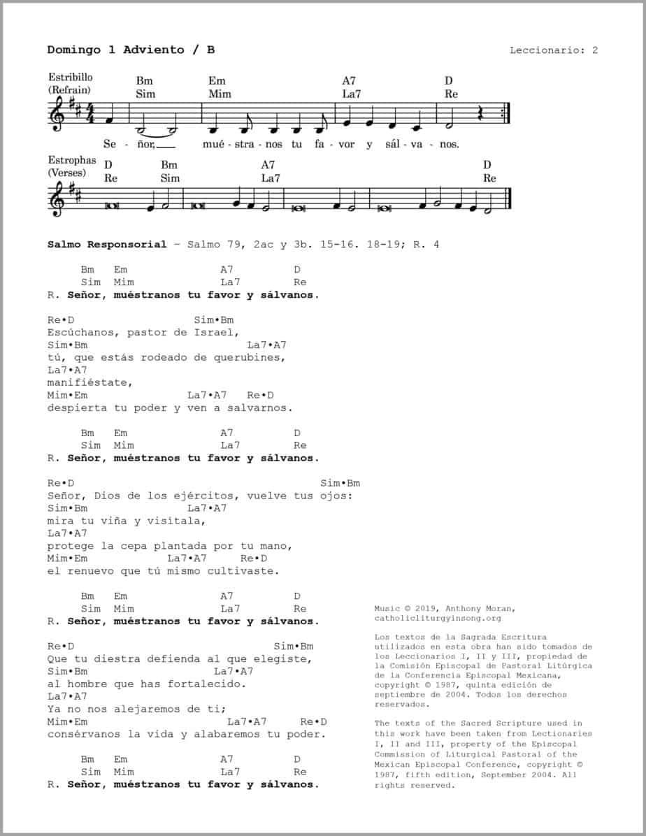 Domingo 1 Adviento B - Salmo 79 - Señor, muéstranos tu favor y sálvanos - Image 2