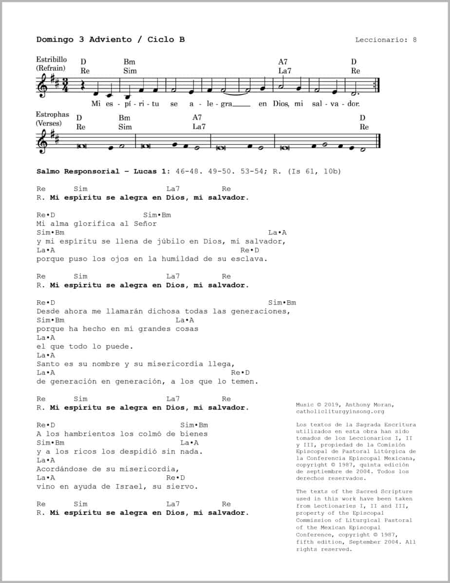 Domingo 3 Adviento B - Salmo - Mi espíritu se alegra en Dios, mi salvador - Image 2