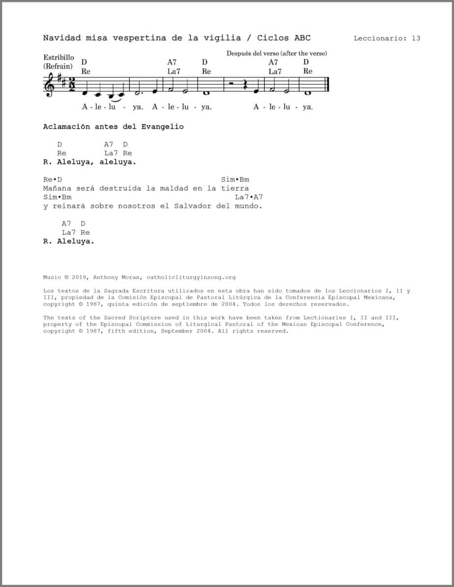 Navidad Misa vespertina de la vigilia - Salmo 88 - Proclamaré sin cesar la misericordia del Señor - Image 3