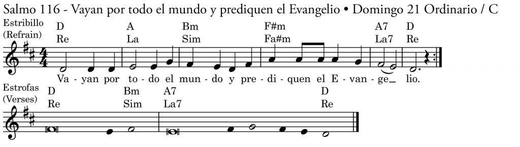 Domingo 21 Ordinario C Salmo 116 Vayan Por Todo El Mundo Y